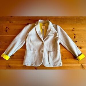 GAP Academy Blazer – Gray with Yellow Lining (Size 2)